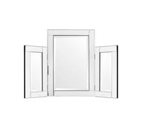 Miroir à Trois Volets Moderne en Verre Marco Paul, Miroir de courtoisie Pliant pour Chambre à Coucher. Miroir de courtoisie biseauté, Parfait pour la Coiffure et Le Maquillage