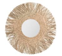 Atmosphera – Miroir « Ael » – Roseau D80 cm – Beige