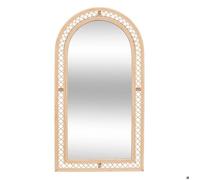 Atmosphera - Miroir Arche Mural Anahi - Marron - 87 x 47 cm - Cadre en Rotin Tressé, Style Bohème - pour Entrée, Chambre, Salon