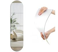 Miroir autocollant mural en acrylique 35 x 35 cm - Carreaux de miroir HD incassables - Miroir mural à coller sur le miroir - Pour le maquillage, la maison, l'entraînement, la salle de sport, le