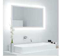 Miroir avec éclairage LED-Miroir à LED de salle de bain Blanc 80x8,5x37 cm Acrylique
