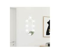 vidaXL Miroir avec Éclairage LED Mural Miroir de Maquillage Coiffeuse Miroir de Courtoisie Salle de Bain Intérieur 60x30 cm 3102974 Or G