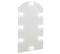 Miroir avec lumières LED - 70 x 40 cm - En verre - En forme d'arc - Montage mural - Miroir cosmétique - Pour salle de bain, couloir, salon - Sans cadre