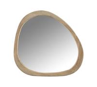 Miroir bords irréguliers 64x56 cm en manguier naturel