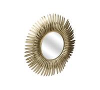 Miroir Cadre Plumes Dorées Ø53cm - AIGUS - ALTOBUY Or