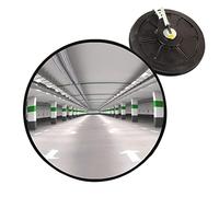 Miroir convexe 30 cm, circulation avec support mural réglable, grand angle 130° , sécurité pour garage, trafic, allées, entrepôts, bureau, cour, entrepôt, intérieur et extérieur
