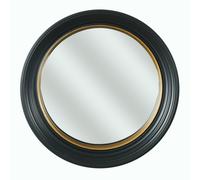 HOME DECO FACTORY – Miroir convexe rond HD0112 40,5 cm, contour noir, effet visuel agrandi