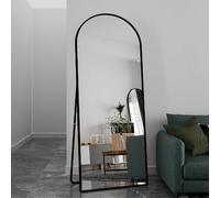Miroir corps complet - Superaly - 180×80cm -Arched-avec cadre en alliage d'aluminium - noir