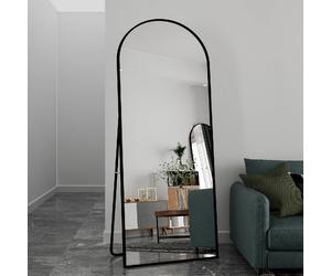 Miroir corps complet - Superaly - 180×80cm -Arched-avec cadre en alliage d'aluminium - noir