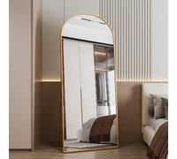 Miroir corps complet - Superaly - 180×80cm -Arched-avec cadre en alliage d'aluminium - Or