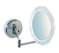 Miroir cosmétique Bravat Floriana 413810, grossissement x5, chromé, éclairage LED, rechargeable
