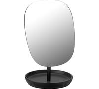 Miroir cosmétique FJORD 25 cm, noir, fer / grès, Stelton