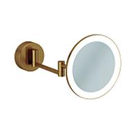 Miroir cosmétique LED Kludi VELA R 58995N1W, grossissement x3, fixation murale, bronze brossé