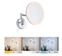 Paulmann Miroir LED grossissant Masua x3 IP44 55 lm 4W 230V Interrupteur blanc Chromé