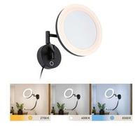 Miroir LED grossissant pour salle de bains - noir mat - Masua PAULMANN
