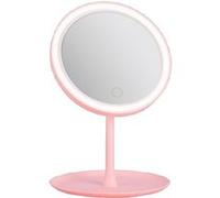 Miroir cosmétique LINFE LED lumières bureau portable, Rose Rose G
