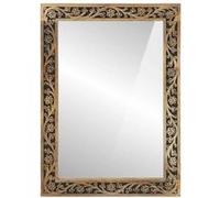 vidaXL Miroir de bain 50x70x2,5 cm bois de manguier massif et verre