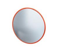 ECD Germany Miroir de Circulation Intérieure Convexe Ø60 cm - Plastique Rouge Incassable - Rétroviseur de Rue avec Support Pivotant - Signalisation Panoramique de Sécurité et Surveillance