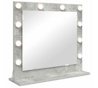 vidaXL Miroir de vanité Rectangulaire Gris béton 60 x 55 x 18 cm