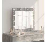 Miroir de coiffeuse - VIDAXL - 868290 - Gris Sonoma - Bois d'ingénierie & verre - LED blanc chaud