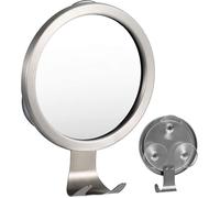 Miroir de douche sans buée, miroir de salle de bain sans buée avec crochet de rasoir et ventouse puissante Label