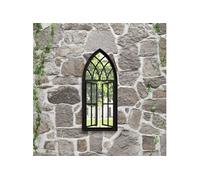 vidaXL Miroir Jardin Fer Noir 70x30 cm