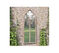 vidaXL Miroir de jardin Sable 100x45 cm Fer pour utilisation extérieure