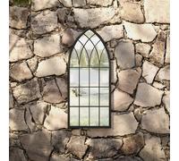 Miroir de jardin vidaXL Noir - 70 x 30 cm