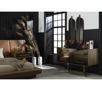 Miroir de luxe Support mural Style moderne Cadre brun 104x31cm