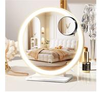 Miroir de maquilge avec écirage miroir grossissant avec ventouse 30 fois 3 couleurs de lumière et angle régble