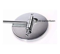 Miroir De Maquillage, 10x Grossissement, Ø 20 Cm Miroir Mural, Pliable Miroir De Salle De Bain, Double Visage Miroir De Mural, Tournant Miroir De Rasage, Chromage, Kxd3107-10x