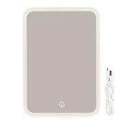 Miroir de Maquillage à LED, Gradation Continue, Interrupteur Tactile, Miroir Rechargeable pour Usage Domestique