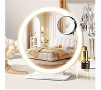 Miroir de Maquillage avec éclairage Miroir grossissant avec Ventouse 30 Fois 3 Couleurs de lumière et Angle réglable 31 5x29cm