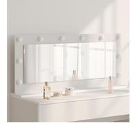 Vidaxl Miroir De Vanity Blanc Bois, Verre, Métal 100 X 45 X 18 Cm Blanc