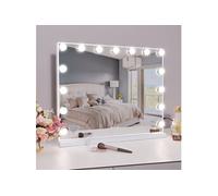 Miroir de maquillage Hollywood lumineux LED coiffeuse mural - 58 x 46 cm