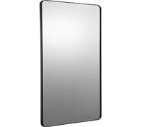 Miroir de maquillage mural, épaisseur 0,15 pouce, miroir 30 pouces x 40 pouces avec cadre en alliage d'aluminium et film anti-explosion, miroir résistant aux rayures avec support en forme de Z, adapté