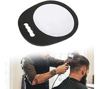 Miroir de Maquillage Portable avec Réfléchissante Plaquée Argent Haute Définition pour Un Usage Quotidien, Cadre en EVA Noir, Design Ergonomique, Comprend 1 unité (Miroir)