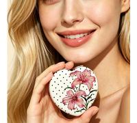 Miroir de maquillage portable pliable double face, miroir de maquillage ultra-fin et léger en cuir PU avec couvercle rabattable à 180°, miroir de maquillage multifonction anti-chute facile à transport