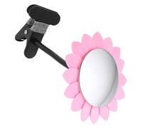 Miroir de Maquillage Portable Rose à Clipser, Réflexion Haute Définition | Format Personnel pour Maquillage et Toilettage, Fonction Anti-regard, Plastique et Verre
