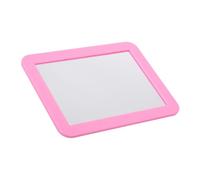 Miroir de Maquillage Rectangulaire Rose en Verre Fixation Magnétique | Petit Miroir Mural, Miroir Magnétique Compact pour Chambres et Dressings, Grosse Surface Claire