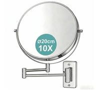 Relaxdays Miroir de maquillage mural 10x