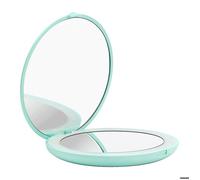 Miroir de Poche avec éclairage LED, 3,5"" Petit Miroir Portable de Maquillage avec Grossissant 1x / 10x, Compact et Pliable, Idéal