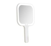 Miroir de poche éclairé pour, maquillage, Square white | Miroir de maquillage de avec lumière, écrans tactiles, miroirs LED portables rechargeables pour Application