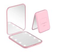 Miroir de Poche, Miroir Compact LED Grossissant 1X/3X, Biatterie éternelle | Portable Miroir de Maquillage Voyage Pliable pour Sac à Main, Voyage et Usage Quotidien, Idéal pour Offrir