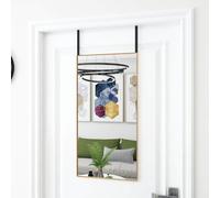 Miroir de Porte Noir 40x60 cm Verre et Aluminium Mural Dressing Entrée vidaXL