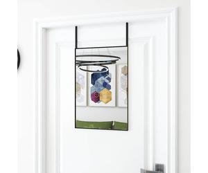 Miroir de Porte Noir 40x60 cm Verre et Aluminium Mural Dressing Entrée vidaXL