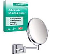 Hansgrohe AddStoris miroir cosmétique 24.6x24.6 cm arrondi chrome 41791000