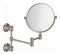 Miroir de rasage Hansgrohe Axor Montreux 42090820, grossissement 1x, pivotant, inclinable, mural, nickel brossé