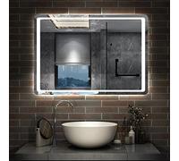Miroir de Salle de Bain 100x70cm Anti-buée Miroir Mural avec éclairage LED modèle Classique Plus