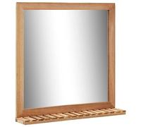 vidaXL Miroir de salle de bain 247605 – Bois de noyer massif – 60 x 12 x 62 cm